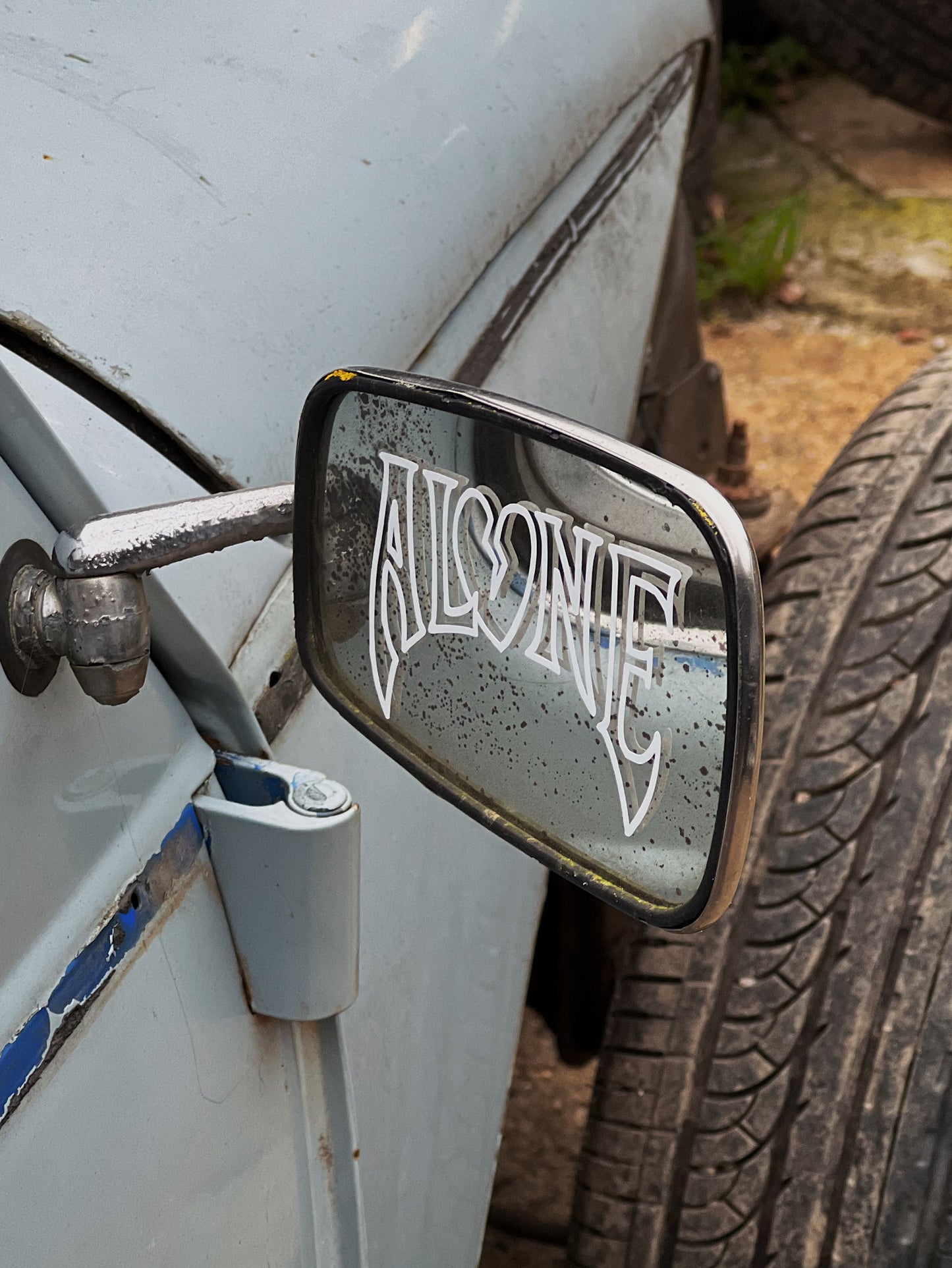 ALONE VINYL STICKER DECAL Rod Knock Garage Car Sticker