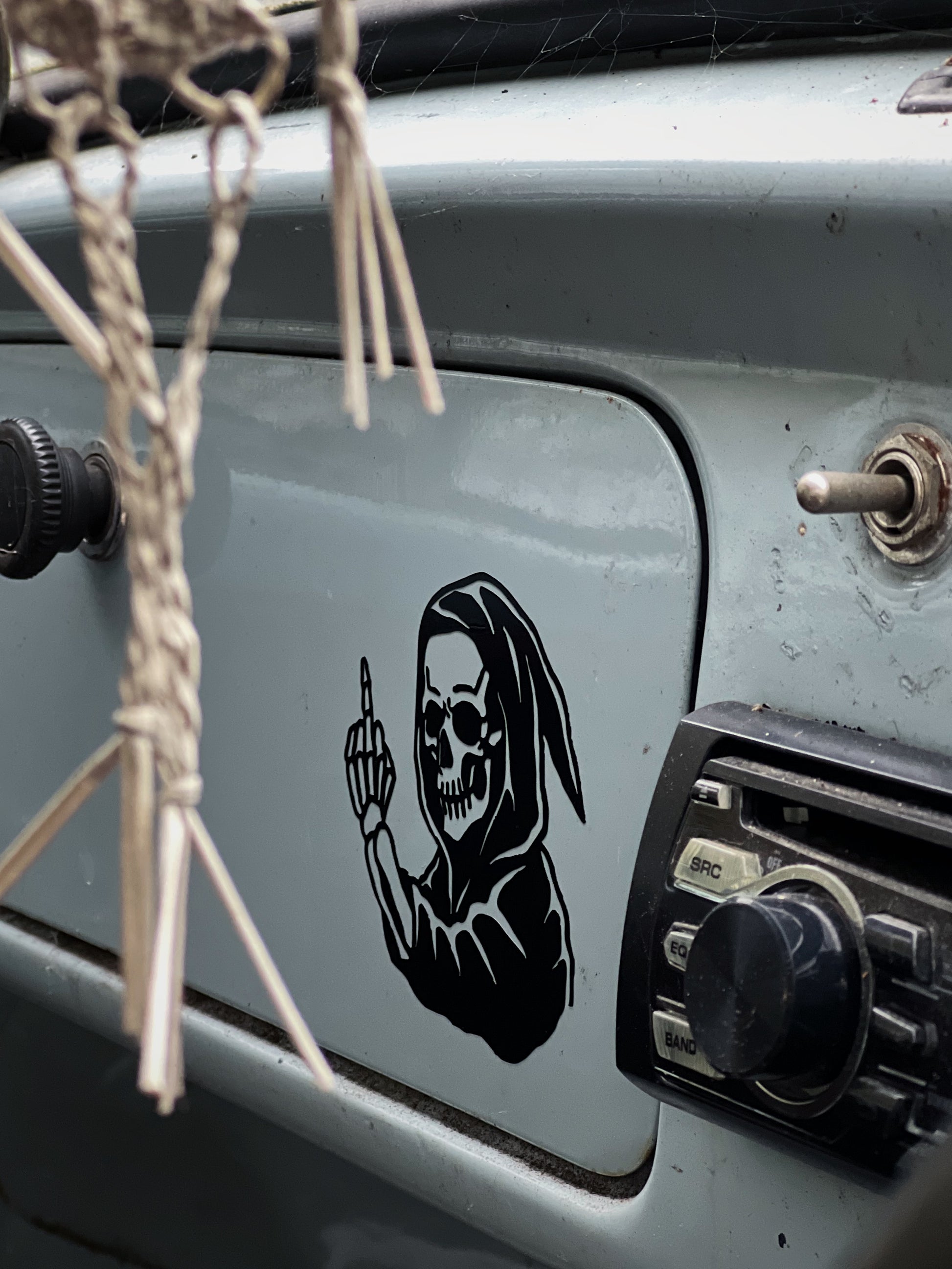 FXCK YOU GRIM REAPER VINYL STICKER DECAL Rod Knock Garage Car Sticker